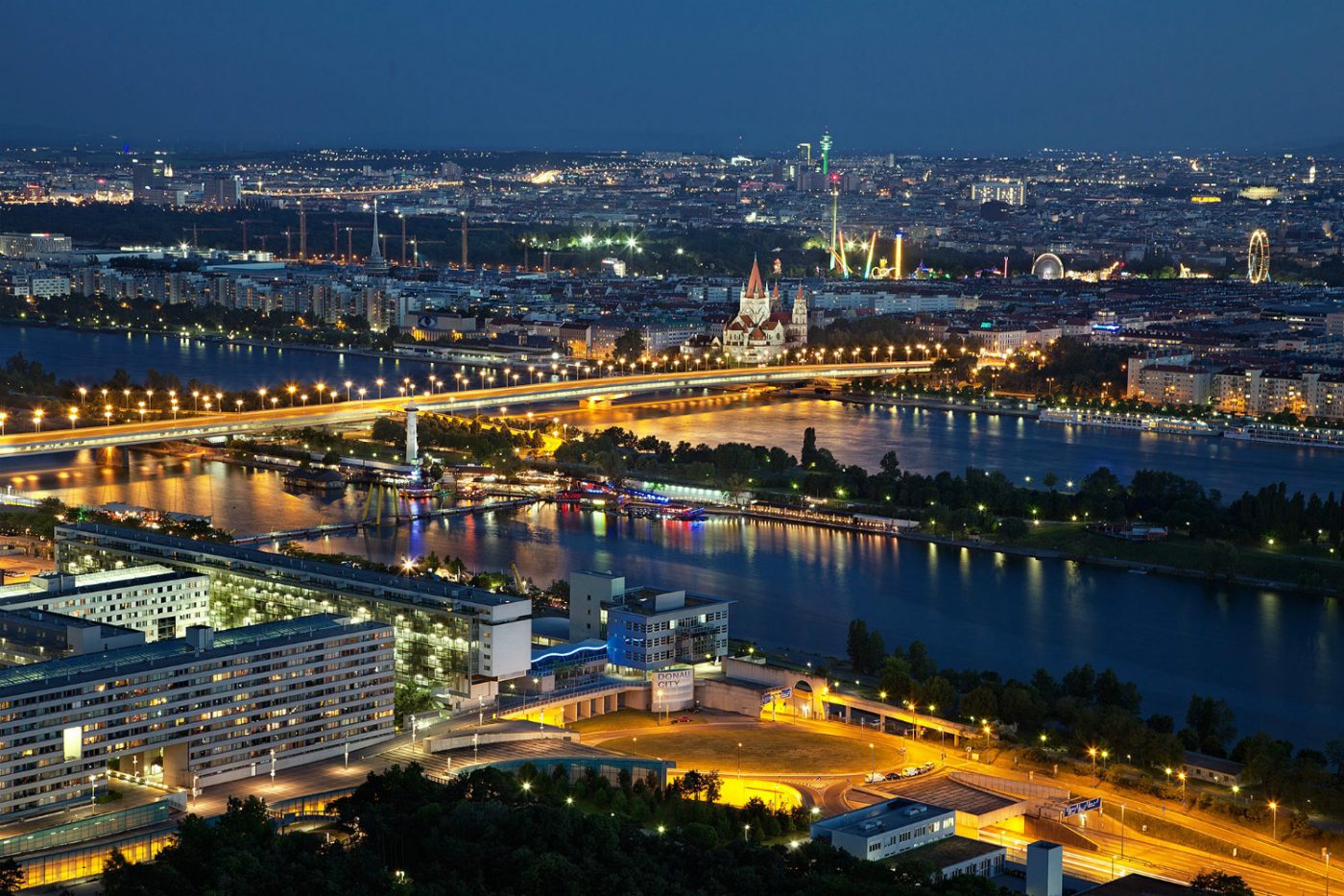 Soprattutto di notte, Vienna offre una vista particolarmente bella.